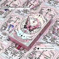 Tarot Wester Classic, jeu de tarot de haute qualité, 78 cartes en papier, nouveau, original, apprentissage et prévision, emballage en boîte couleur papillon rose