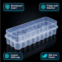 Boîte à peptides en plastique transparent OEM de 3 ml, lot de 24, étui de rangement pour peptides, résistant aux chocs, compatible réfrigérateur, design modulaire, haute qualité, logo personnalisé