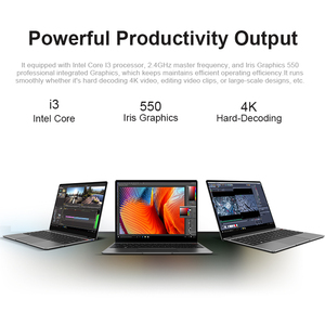 Ordinateur portable CHUWI CoreBook Pro d'origine, 13 pouces, <span class=keywords><strong>Intel</strong></span> <span class=keywords><strong>Core</strong></span> <span class=keywords><strong>i3</strong></span>-<span class=keywords><strong>6157U</strong></span> double cœur, 8 Go de RAM, 256 Go de SSD, système Win10, clavier rétroéclairé - Product Image 3