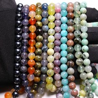 Großhandel Naturstein-Accessoires Perlen Verschiedene Farben Lose Natürliche Kristall-Türkis-Jade-Perlen für DIY-Schmuckherstellung