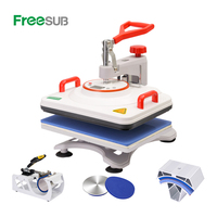 Freesub Machine d'impression par sublimation multifonctionnelle de bonne qualité 5 en 1, presses à chaud pour t-shirts, chapeaux, casquettes, tasses