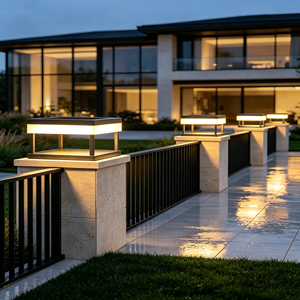 Factory customized modern minimalist <b>door</b> pillar lights Electric LED Pillar Lamp Outdoor Garden Landscape Lights Roman Style Sta - Product Image 6