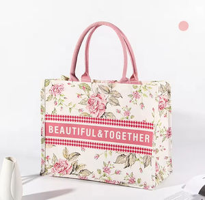 Bolsa de Compras Reutilizable de Tamaño Mediano, Ecológica, Plegable, de Algodón Impermeable, con Impresión Serigráfica en Lona y Asas de Cuerda - Product Image 5