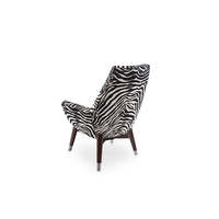 Vente en gros d'usine de meubles modernes de luxe au design minimaliste canapé en velours imprimé zèbre chaise longue