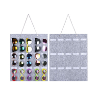 Support mural suspendu en feutre pour lunettes de soleil, 16 emplacements, écologique, durable, anti-poussière, double face