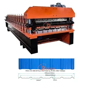 Online Technical Support Trapezoidal Roof Sheet Making Machine Supplier Roof Panel Roll Forming Machine