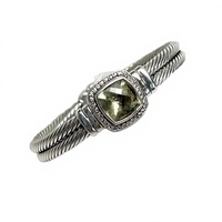 Bracelet double câble de luxe vintage en argent 925 avec zircone 8A taille tortue 11 mm, idéal pour un cadeau