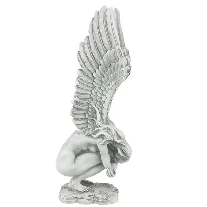 Style Resin Redemption Angel Figurines Cherub Sculpture Office Tabletop Decor Ornaments Crafts Artwork