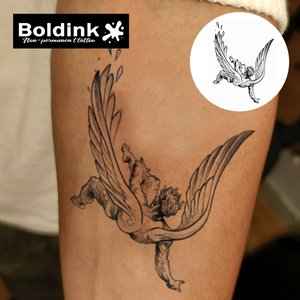 Tatuaggio Temporaneo Boldink Personalizzato Realistico Icaro con Ali Cadenti, Impermeabile, Lunga Durata 2 Settimane, Inchiostro Jagua - Product Image 3