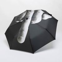 Parapluie pliant personnalisé avec motif doigt d'honneur, idéal pour le marché et la personnalisation DIY
