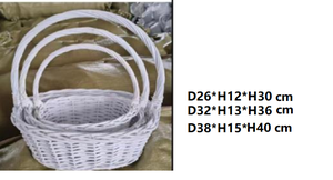 Panier de rangement haut multifonction en rotin PP tressé blanc écologique et durable HF0352 pour le shopping et les mariages - Product Image 6