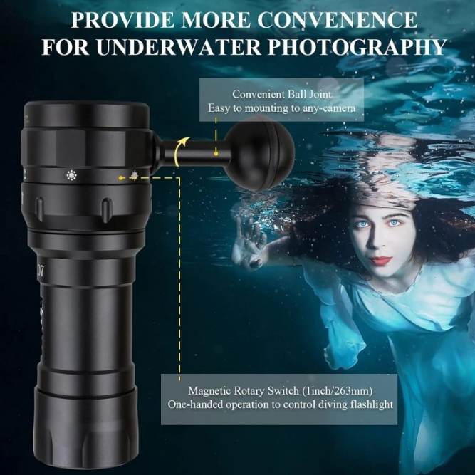 Lampe Plongée Wurkkos DL07 - 3000 Lumens Avec UV, Rouge Et Support Universel