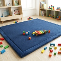 Tapis de jeu en velours corail 20-35mm, toucher doux, grand tapis Tatami en mousse à mémoire de forme, décoration pour enfants, tapis épais pour ramper – Vente chaude
