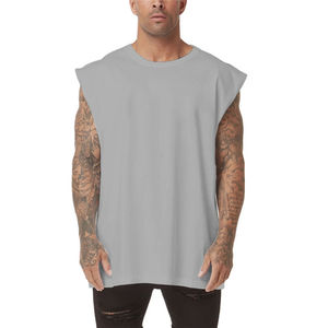 Chaleco sin Mangas de Color Sólido Estilo Hip Hop Urbano para Hombre, Cómodo, Transpirable, Corte Regular, Relajado, Poliéster/Algodón, Estampado Puff - Product Image 3