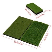 Tapis d'entraînement de golf 2-en-1 Shuran pour frappes longues et courtes, en PP EVA, base antidérapante haute élasticité, pour swing et chipping