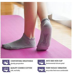 Chaussettes antidérapantes en coton <span class=keywords><strong>pour</strong></span> femmes et hommes, <span class=keywords><strong>pour</strong></span> <span class=keywords><strong>trampoline</strong></span>, sans couture, en PVC, avec grip en silicone - Product Image 6