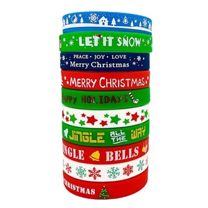 Kreatives Weihnachts-Silikonarmband mit Cartoon-Muster, Gummiarmband für Kinder, Feiertagsparty-Dekoration und Geschenk - Product Image 1