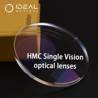 Lentilles de lunettes en résine HMC à vision simple en deux parties IDEAL Optical 1.56 CR39 70/65 mm Protection UV pour lunettes