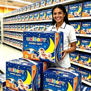 Pañales Desechables de Alta Calidad Marca UNISOFT, Paquete al por Mayor, OEM, Todas las Tallas, Royal Soft, Pañales para Bebé, Mayorista de Fábrica - Product Image 1