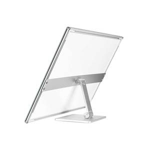 Popolare Espositore Luminoso <span class=keywords><strong>da</strong></span> <span class=keywords><strong>Tavolo</strong></span> con Base Pesante A3*10MM in Alluminio, Cornice per Poster con Pannello in Vetro, Uso Diretto - Product Image 1