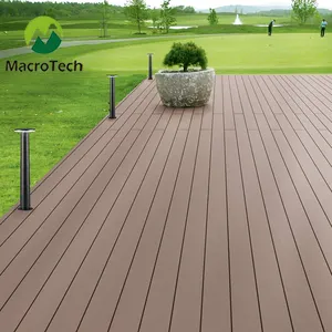 Vendita calda Teak legno composito decking 3D texture legno plastica impermeabile all'aperto wpc decking