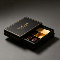 Boîte d'emballage de chocolat écologique personnalisée avec étiquette privée, OEM ODM, logo personnalisé, carton rigide, chocolat truffé de marque