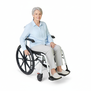 Silla de Ducha Autopropulsada, Silla de Ruedas Autopropulsada para Ducha con Inodoro, Negra KMINA K30031 - Product Image 4