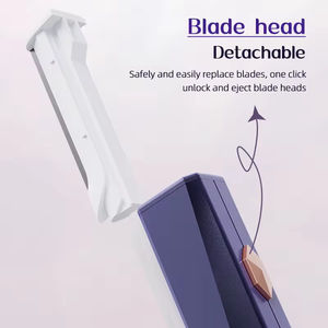 Rechargeable <strong>Hair</strong> <strong>Removal</strong> Facial Exfoliation Razor Stainless Steel Sonic Dermaplaning Tool for Women <strong>Face</strong> with Refill Blades - Product Image 5