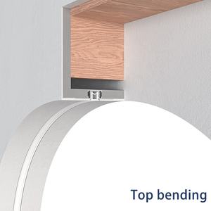 LEDLUZ -- гибкие светодиодные алюминиевые профили без рамы, невидимые встроенные дуговые потолочные каналы для гипсокартона, изогнутая линейная лента света - Product Image 4