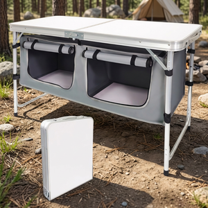 Modern Aluminum Alloy Courtyard <b>Picnic</b> Dining <b>Table</b> Factory Wholesale Customized Multifunction Outdoor <b>Foldable</b> Camping Park - Product Image 4