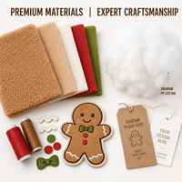 Homme en pain d'épices de Noël personnalisé en peluche, fabricant OEM ODM, vente en gros d'animaux en peluche, cadeau de Noël, cadeau promotionnel