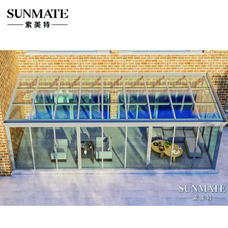 Sala de sol em alumínio com sala de sol, solário profissional bioclimático