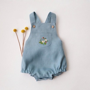 Kemeja Lengan Pendek Katun Linen Bordir untuk Bayi Balita Laki-laki Musim Panas - Product Image 5