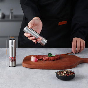 Stainless Steel Electric <b>Pepper</b> <b>Grinder</b> Mini Portable Automatic Adjustable Coarseness USB Charging Rechargeable Battery Powered - Product Image 1