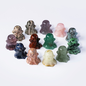 Figura de Fantasma de Cristal Natural, Estatua de Fantasma Tallada a Mano en Piedra Preciosa, Decoración de Halloween, Adorno de Piedra Curativa y Coleccionable - Product Image 5