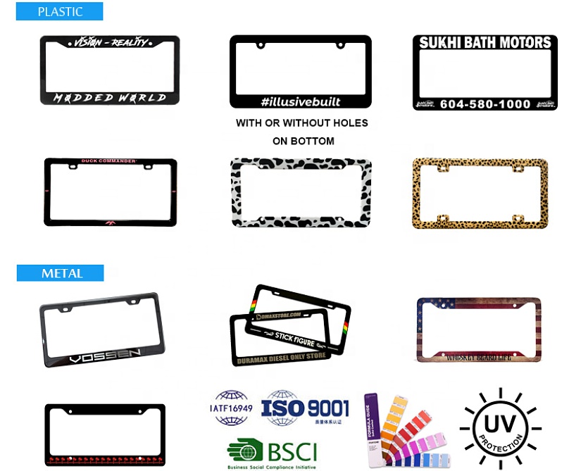 Jeep License Plate Holder Jeep Black Coated Metal License Plate Frame With Exposed Chrome Logo Thin Rim Frame License Plate Frames Jeep - Foto 7