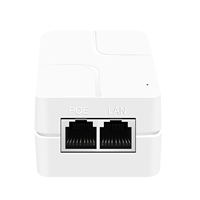 Nuevo modelo de Venta caliente Gibabit POE inyector POE Adapter15W POE + compatible con el protocolo IEEE802.3 AF para cámaras CCTV