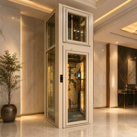 Ascensore Panoramico con Cabina in Vetro, Senza Ingranaggi, Senza Locale Macchine, a Risparmio Energetico, Silenzioso, Fluido, Design Moderno, a Trazione