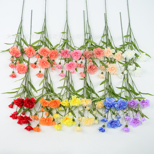 Bouquet d'œillets artificiels Dongchen Crafts, orange, à tige unique, fleurs pour vase, décorations de salon, arrangements floraux - Product Image 4