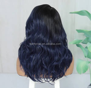 Nouveauté Perruques Lace Front synthétiques de haute qualité, couleur <span class=keywords><strong>Jazz</strong></span> ondulée naturelle, vente en gros de dentelle transparente bon marché - Product Image 3