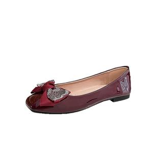 Nouvelles Sandales Rétro Françaises en Cuir Laqué Style 2026 – Chaussures Décontractées Habillées à Talon Bas Perlé de Haute Qualité pour Femmes - Product Image 1