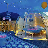 Tentes d'exposition modernes en polycarbonate et aluminium imperméables pour l'extérieur, dômes igloo pour le glamping
