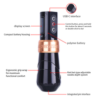 Ensemble de machine à tatouer sans fil AIMOOSI, stylo rotatif rechargeable avec encres, crème, kit de stylo à tatouer