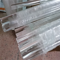 Tube en acrylique PMMA transparent, haute dureté, résistant aux rayures, tube creux solide, barre en plexiglas sur mesure pour les luminaires d'affichage