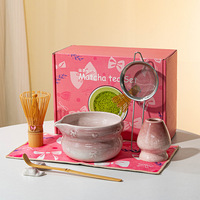 Offre Spéciale : Ensemble Essentiel de Thé Matcha Japonais – Fouet en Bambou, Bol à Matcha, Cuillère en Bambou, Chawan en Céramique