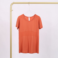 Nouveau T-shirt de sport pour femmes à manches courtes, à séchage rapide, hautement élastique, uni, basique, pour la course à pied, la remise en forme, le yoga, à porter au quotidien