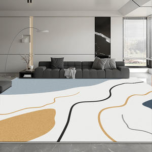 Tapis moderne abstrait rectangulaire en fibre de polyester, antidérapant, décoration de la maison, tapis pour salon et chambre à coucher H 504 5 - Product Image 5