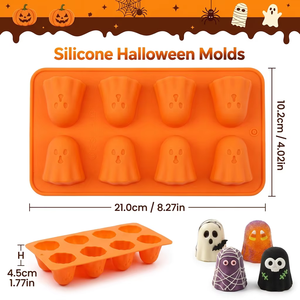 <b>Silicone</b> Ghost Cake Mould Halloween Candy Tray <b>Baking</b> Mold Reusable Dessert Cupcake Pan - Product Image 3