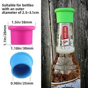 Tapones de Silicona Premium para Botellas de Vino, Aprobados por la FDA, Reutilizables, Tapas de Conservación para Botellas de Vino y Bebidas - Product Image 4