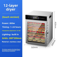 Déshydrateur alimentaire automatique Tengao en acier inoxydable, sécheuse électrique pour fruits, légumes, viande séchée, usage domestique et commercial, 220V